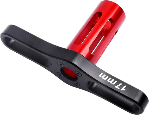17mm Wheel Nuts & Wheel Wrench Tool for Traxxas Maxx WideMaxx E Revo 2.0 Summit T Maxx RC Monster Truck Red