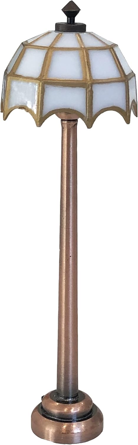 Settings Charming LED Dollhouse Floor Lamp with Cream Shade - Perfect for Miniature