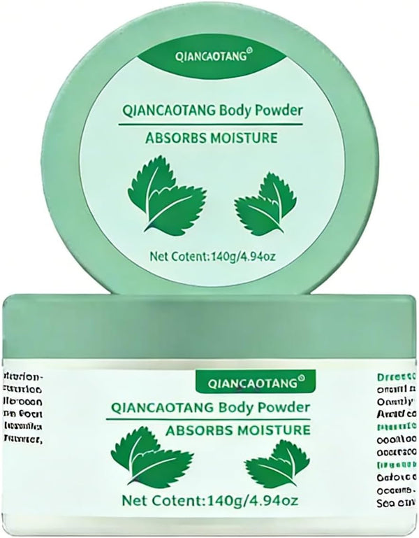 QIANCAOTANG Cornstarch Baby Powder - Talc-Free & Hypoallergenic for Sensitive Skin, Helps Prevent