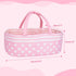 7 Set 17-22 Inch Aori Pcs Reborn Baby Dolls Clothes with Pink Bassinet for Baby Doll, Carrier Bed and Baby Doll Clothes