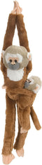 Wild Republic Squirrel Monkey with Baby Plush, 20 Inches, Gifts for Kids, Monkey Stuffed Animal