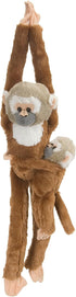 Wild Republic Squirrel Monkey with Baby Plush, 20 Inches, Gifts for Kids, Monkey Stuffed Animal