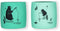 modern-twist Sip Set, Food-Grade Silicone, Waterproof, Dishwasher Safe, Reusable Cups – Green Bear Family, Pack of 2