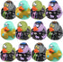 ArtCreativity 12 PCS Halloween Rubber Ducks, Zombie Rubber Duckies for Kids, Variety