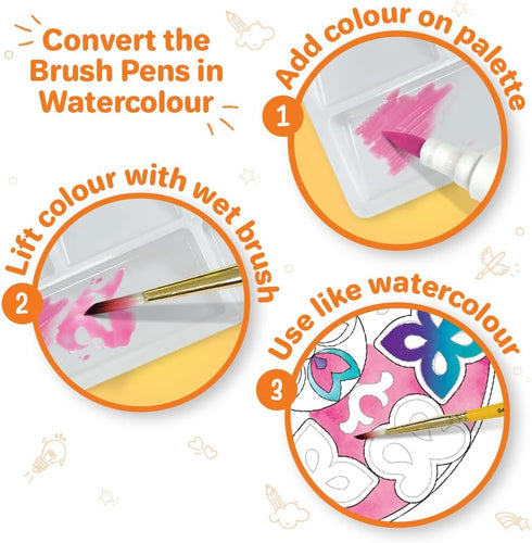 Imagimake Mandala Art Kit, Watercolor Paint Set, 12 Exciting Projects for Kids Ages 8-16, Craft Kits for All
