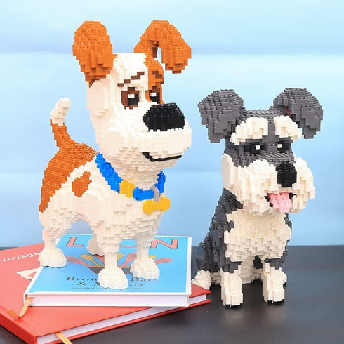 Building Block Dogs - 2100 Pieces Micro Mini Block Animal Dog Set for Kids or Adults, DIY 3D Block Toy