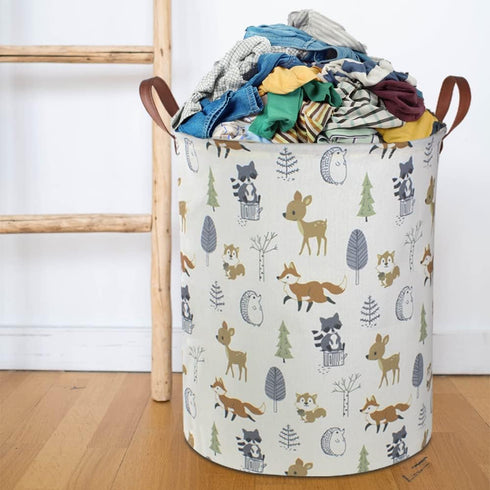 Baby Laundry Hamper, Kids Laundry Basket, Waterproof Storage Bin for Clothes Organizer, Toys Box, Room Decor (Animal)