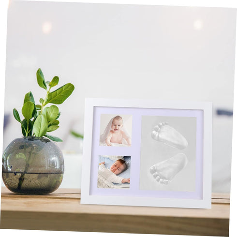 LIOOBO 1Set Newborn Handprint and Footprint Keepsake Kit Photo Frame for Growth Record Imprint Frame for Memorable