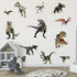 Kiddale 3D Watercolour Dinosaur Kids Wall Stickers, Peel and Stick Removable Wall Decals for Nursery Bedroom