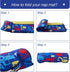 beeweed Toddler Nap Mat, Rollup Kid Sleeping Mat with Removable Pillow & Minky Blanket for Daycare