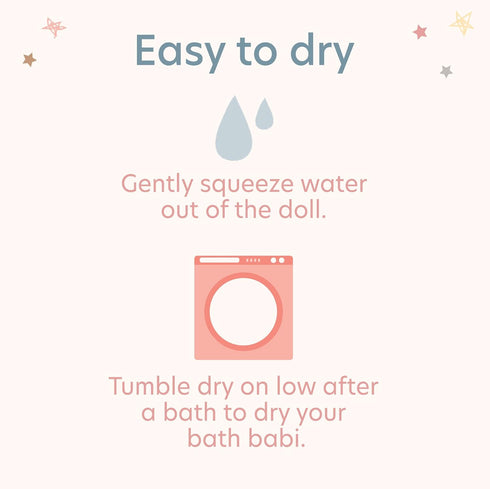 Babi 14" Baby Doll - Bath Theme with Water Toys, Deep Tone & Removable Clothes, Suitable for 2 Years and Up