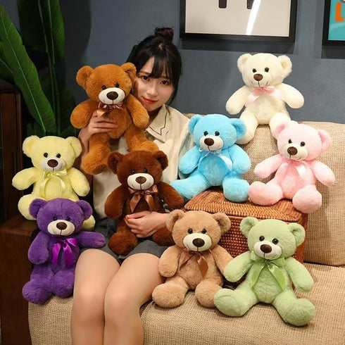 Pgsnhxj 13'' Soft Teddy Bear Stuffed Animals, Super Color Teddy Bear Plush Toy Christmas Birthday Valentine's Day Gifts