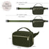 Pack printe Small Diaper Bag with Portable Changing Pad, Crossbody Diaper with Wipes Pocket, Women Waist Bag for Travel