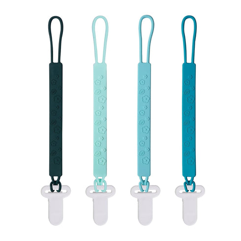 One Piece Design Silicone Pacifier Clip Holder for Baby Boys and Girls,Pack