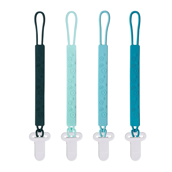 One Piece Design Silicone Pacifier Clip Holder for Baby Boys and Girls,Pack