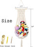 Stuffed Animal Hammock Wall Hanging Net, Plush Toy Holder for Kidroom Nursery, Cream