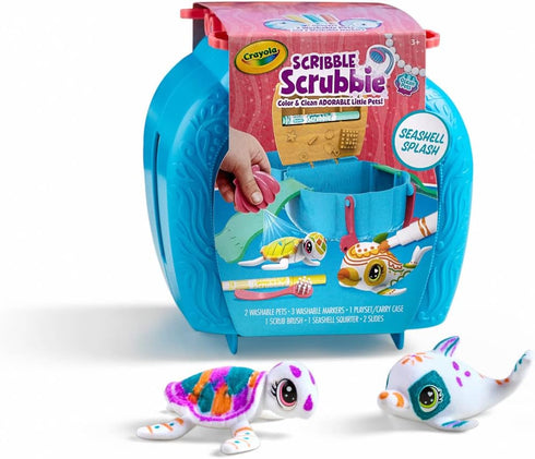 Crayola Scribble Scrubbie Pets - Ocean Animals Playset, Color & Wash Creative Toy for Kids Age 3-6
