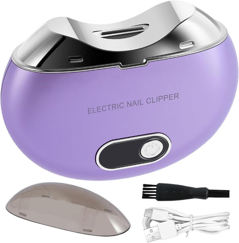 Generic Electric Nail Clipper - Rechargeable Automatic Fingernail Trimmer and File, 3-Speed LCD