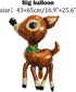 Giant 7pcs Christmas Decor Balloons Set, Mylar Foil Santa Claus, Elk, Snowman, Reindeer, Candy Cane, Tree