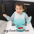 Bazzle Baby Silicone Bibs with Food Catcher - Waterproof 2-Pk, Rolls Up for Easy Travel and Storage