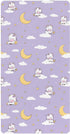 miaozhen Cotton Baby Crib Sheets Soft Stretchy Naughty Animal Cow Pastel Purple Toddler
