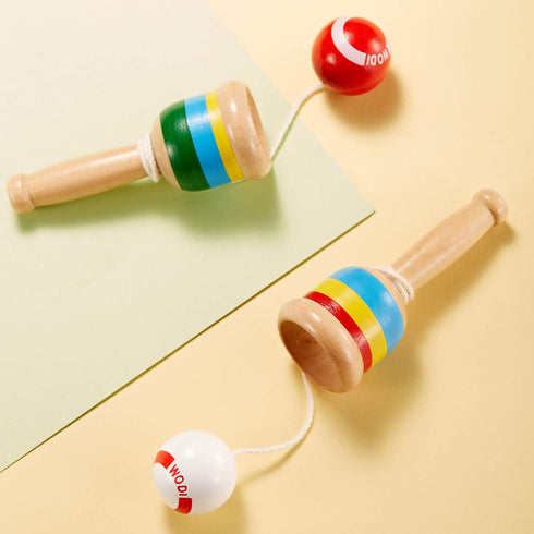 TOODOO 2 Pieces Jacks Game - Ball Paddle Ball with String Cup and Ball Game for Hand Eye Coordination