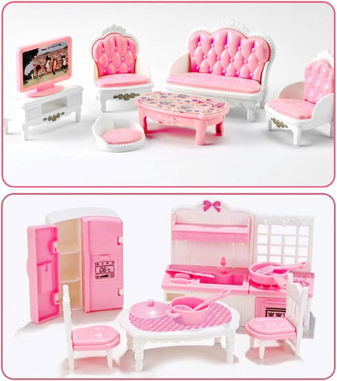 Thildani 35 Set 1:12 Toddler3Y+ Set) Pcs Dollhouse Furniture Accessories Mini House Furniture Small Dollhouse Miniature
