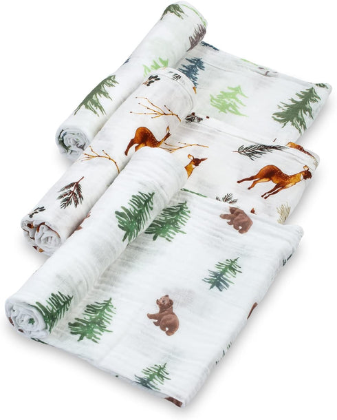 LollyBanks Baby Blankets, 100% Muslin Cotton Swaddle Blanket for Boys and Girls,