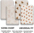 FIGEPO Pack Set Fitted Baby Neutral N Play Sheets Mini Crib Sheets Bear and Buffalo Check Plaid Breathable Unisex Baby
