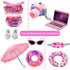 American Doll Travel Suitcase Play Set for 18 Inch Doll, Travel Carrier Luggage, Doll Clothes, Sunglasses, Camera,