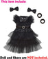 18 Inch Doll Clothes Black Party Dress Costume Doll Accessories for 18 Inch Dolls (Doll NOT Included)