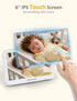Baby Ganibs 6'' 30H 1000ft, Baby Monitor with Camera and Audio - Touch Screen with Photo & Video Recording, Night