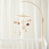 Set let's make Baby Crib Mobile with Arm Boho Star Moon Nursery Mobile Wooden Baby Mobile Holder for Hanging Nursery
