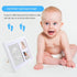 Milestone Memory Frame for Newborn Handprints and Footprints - White Clay Ink Kit