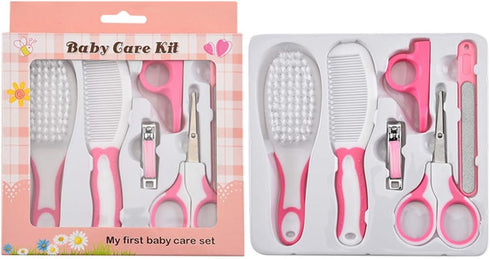 BOGEEL 6 Pcs Baby Hair Daily Care Newborn Kids Grooming Brush and Manicure
