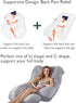 BATTOP Pregnancy Pillow for Sleeping,Full Body Maternity Pillow with Removable Washable Cover,Support