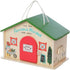 Manhattan Toy Farmer’s Market Day - 12-Piece Portable Wooden Toy Figure Pretend Shopping Playset