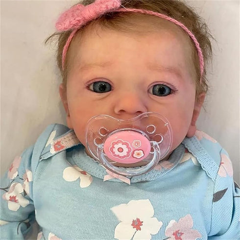 GYCV 18 Inch Lifelike Reborn Baby Dolls Girl - Baby Doll Realistic Newborn Girl Silicone, Cloth Body Adorable Reborn
