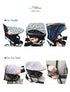 Manito Sun Shade for Strollers and Car Seats - Scandi Mosaic Black, UPF 50+