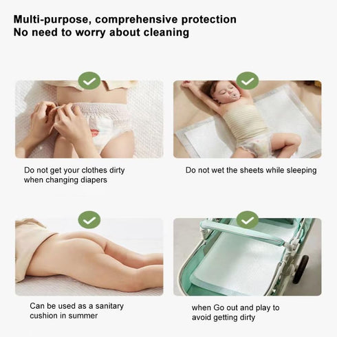 (100 Pack) Disposable Changing Pad Liners Super Soft, Disposable Changing Pads, Ultra Absorbent & Waterproof - Covers