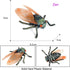 Animal Figures 3 pcs Realistic Plastic Golden Cicada Family, Educational Toys for Kids, Birthday Gift