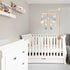 Boho Baby Crib Mobile Decor - Wooden Moon and Stars Nursery Mobiles with Cloud for Bassinet Starry Night Handmade Soft