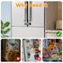 EUDEMON Updated French Fridge Lock French Door Refrigerator/Freezer Lock Apply to Max 2.28"(58mm) Two Door Gap Distance,Cabinet Cupboard Lock for Kids & Babies,Easy to Install(1 Pack,Black)