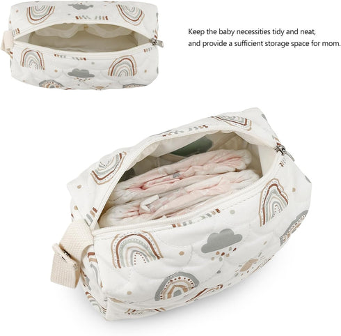 Stylish Watertight Baby Diaper Organizer - Portable Hanging Storage Bag