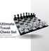 Luxury Travel Chess Set, 10" Portable Chess Game Set with Storage for Adults and Kids, Unique Lucite Board