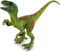Velociraptor Dinosaur Toy Figurine with Moving Jaw, Detail Raptor Action Figure for Kids Birthday Gift, Green
