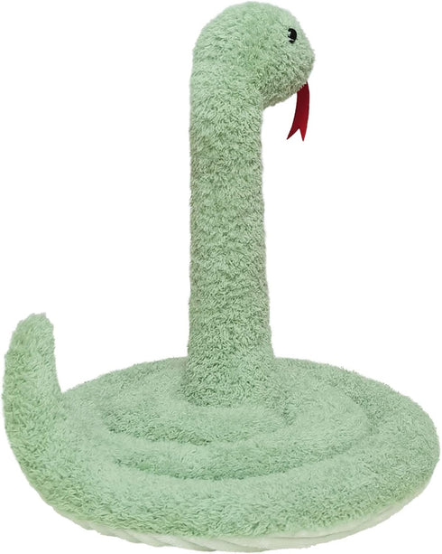 53 Inches Green Plush Snake Stuffed Animal Toy, Soft Cuddly Plushie Hugger Toy for Boys & Girls, Gifts for Kids