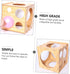 Toyvian Box Balloon Hole Sizer, Collapsible Measuring Tool for DIY Balloon Sizes, Wooden Foldable Measurer