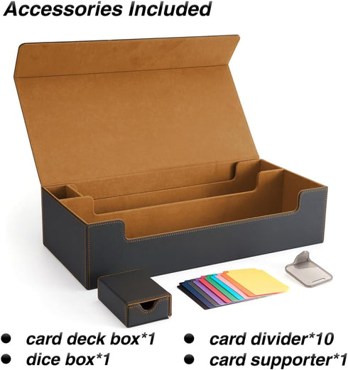 Venssu MTG Deck Box, Holds 5 Display Card Deck Boxes with Playmat, Trading Card Storage Box