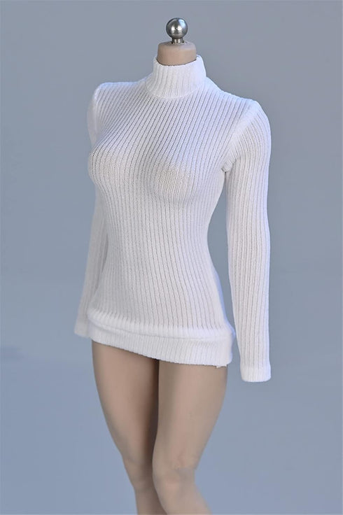 1/6 Scale Female Figure Clothes, Stretch Tight Sweater, Thick Striped Bottoming Shirt for 12inch PH TBL JO